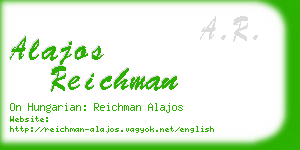 alajos reichman business card